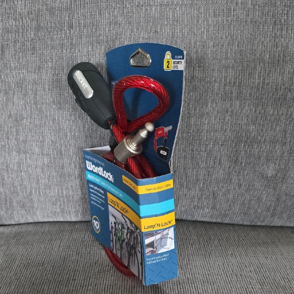 WordLock Loop N Lock Red Bike Lock, New - Picture 6 of 8